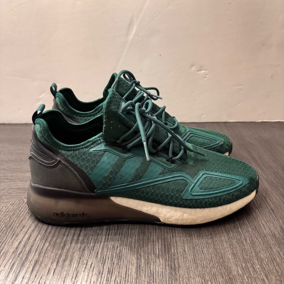 Adidas ZX 2K Boost Men's 10.5 Shoes Collegiate Green-Cloud White GY5808 EUC - Picture 3 of 7